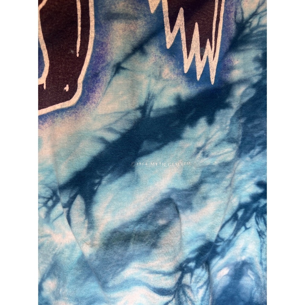 Vintage Led Zeppelin Tie Dye Shirt Hanes Beefy-T 1984 Myth Gem Blue Mens Medium - Picture 3 of 5